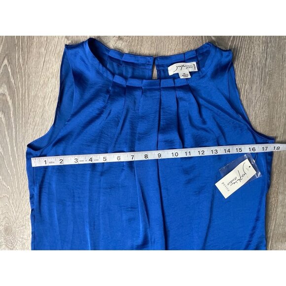 Josephine Studio NWT Blue Sleeveless Pleated Blouse Sz M - Picture 5 of 6